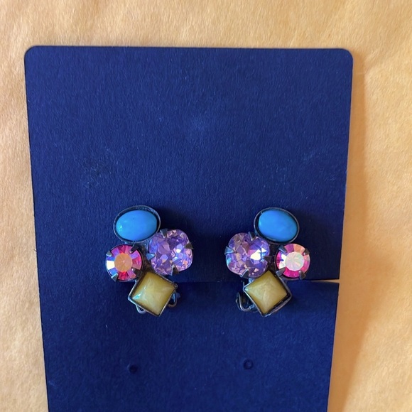 Stunning Sorrelli Vintage Clip On Earrings - Picture 2 of 10